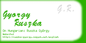 gyorgy ruszka business card