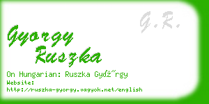 gyorgy ruszka business card